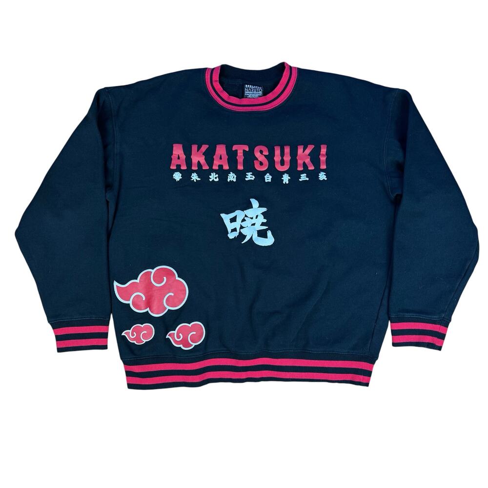 Naruto Shippuden Akatsuki Kanji Crewneck Sweatshirt BoxLunch Sz XL